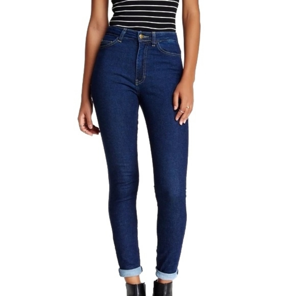 American Apparel High Rise Indigo Pencil Jeans